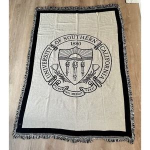 University of Southern California Sports Team College Afghan Throw Blanket Logo